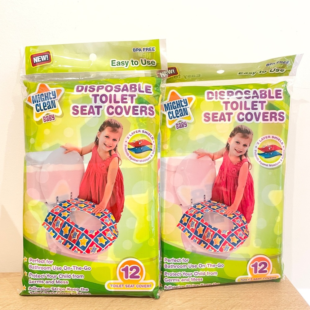 Mighty Clean Baby Disposable Toilet Seat Covers for Toddlers.